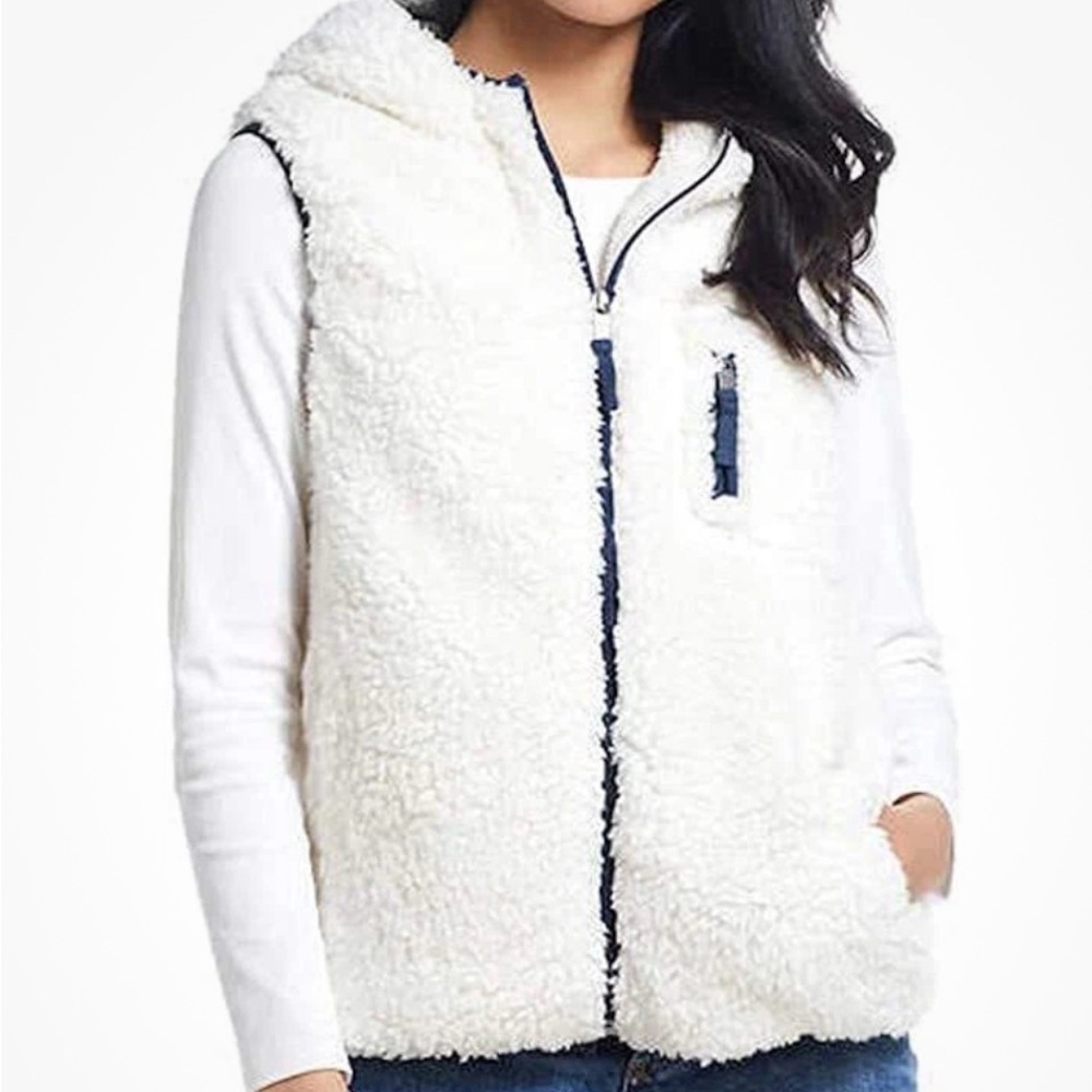 Weatherproof 1948 Vintage SHERLING Women's Comfy Vest Cream SIZE MEDIUM